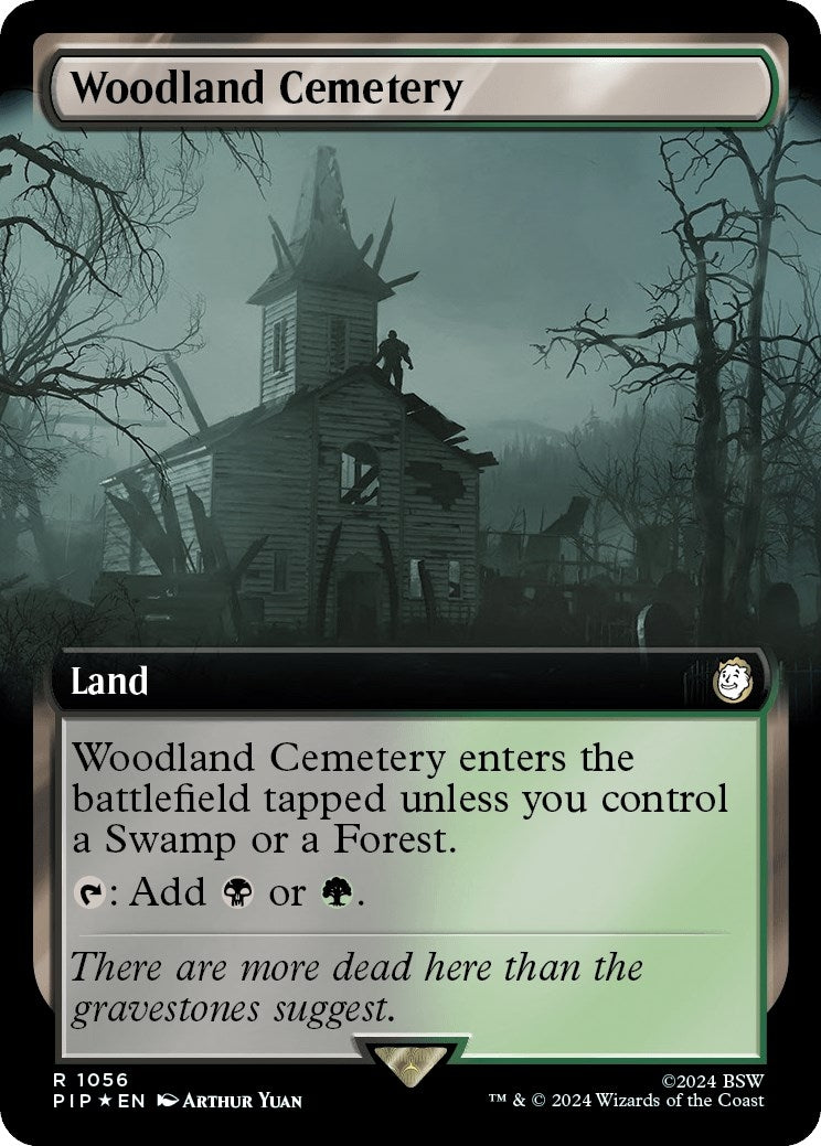 Woodland Cemetery (Extended Art) (Surge Foil) (1056) [PIP] - MTG Single
