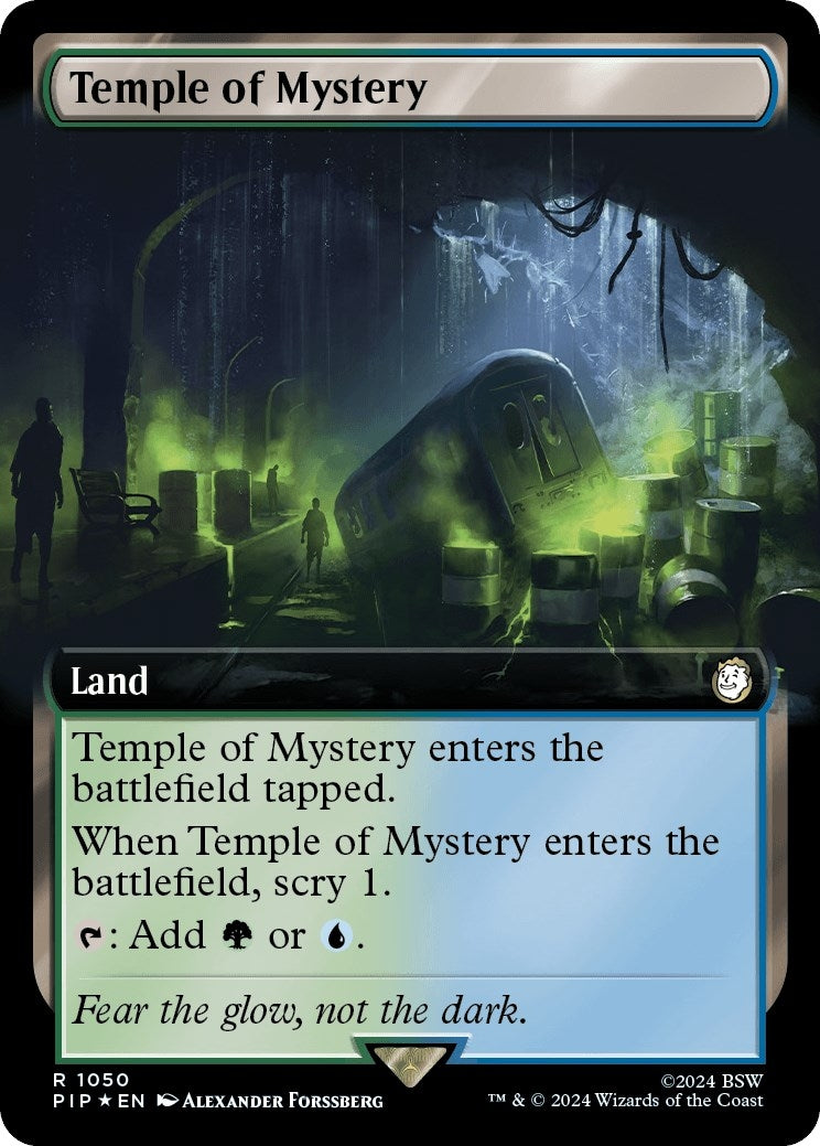 Temple of Mystery (Extended Art) (Surge Foil) (1050) [PIP] - MTG Single