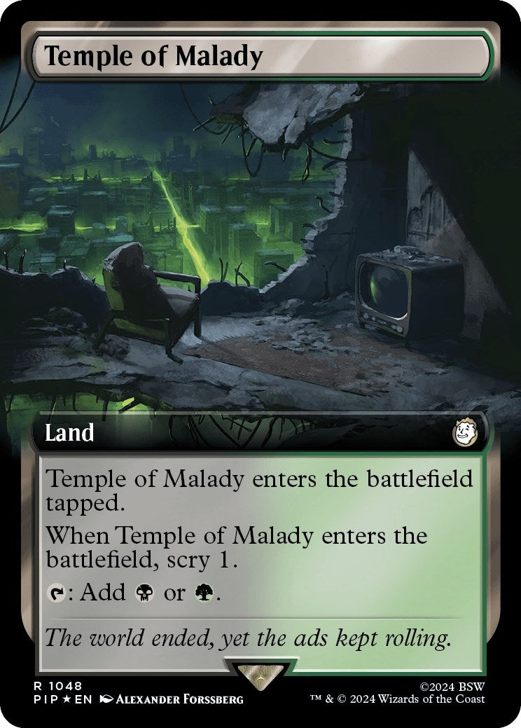 Temple of Malady (Extended Art) (Surge Foil) (1048) [PIP] - MTG Single