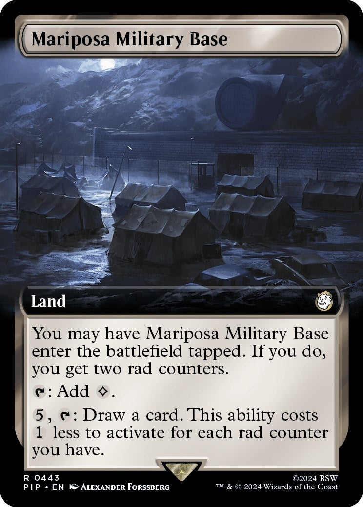 Mariposa Military Base (Extended Art) (443) [PIP] - MTG Single