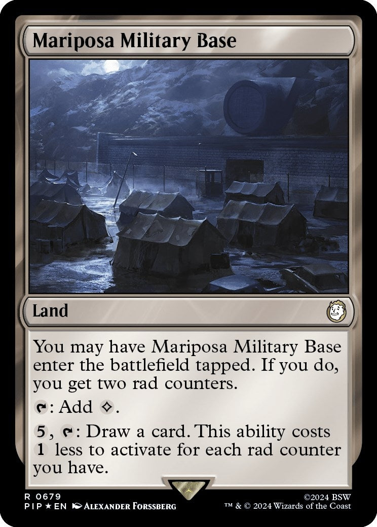 Mariposa Military Base (Surge Foil) (679) [PIP] - MTG Single
