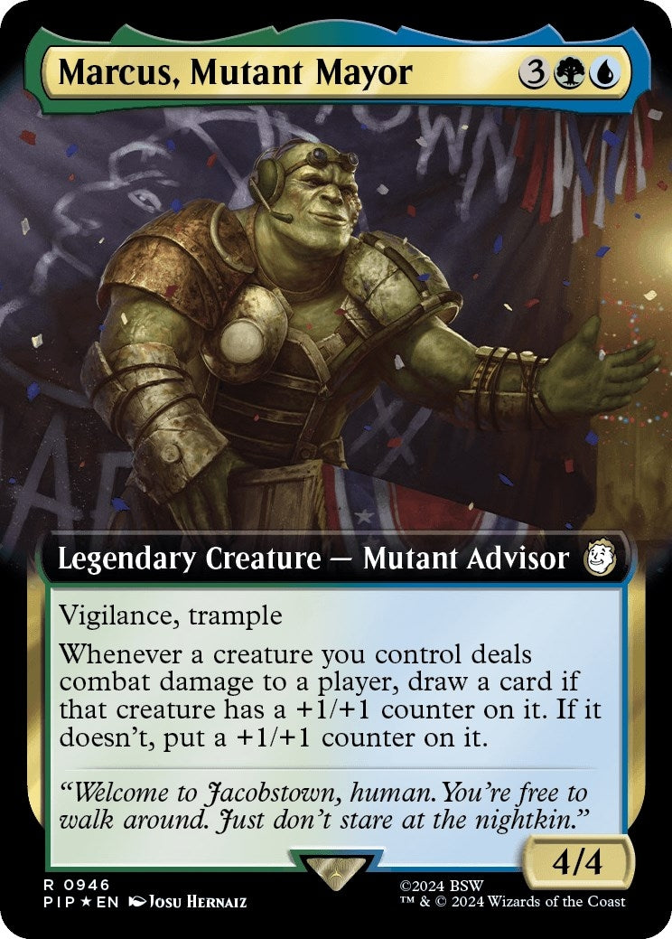 Marcus Mutant Mayor (Extended Art) (Surge Foil) (946) [PIP] - MTG Single