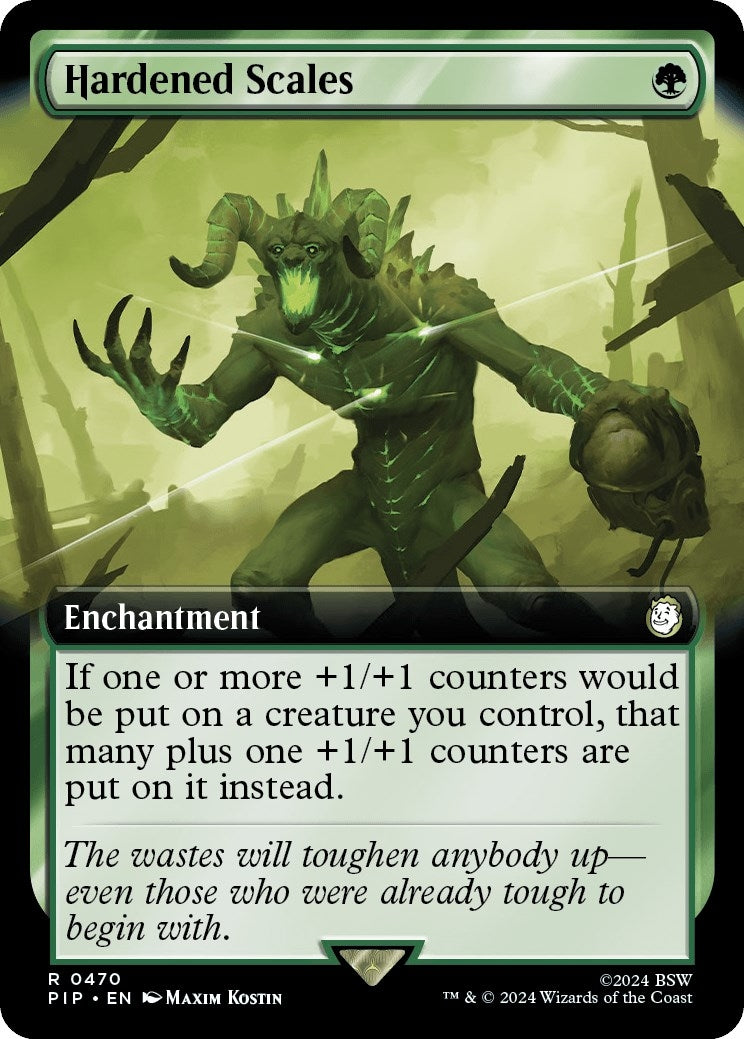 Hardened Scales (Extended Art) (470) [PIP] - MTG Single