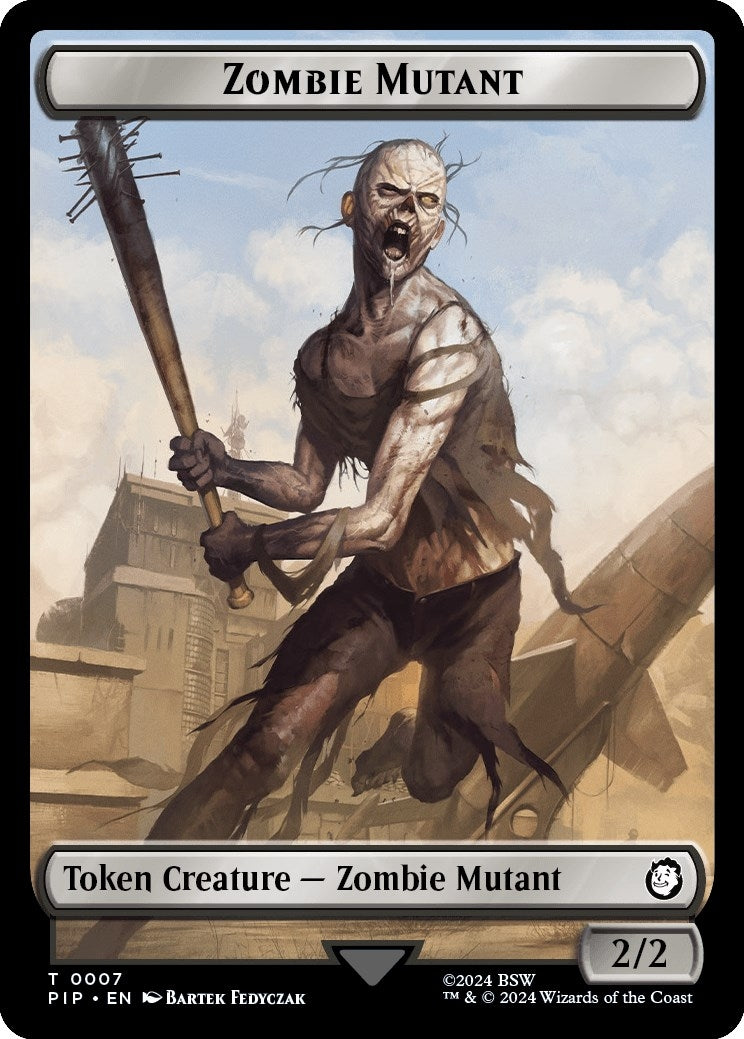 Zombie Mutant // Copy Double-Sided Token (0) [PIP] - MTG Single
