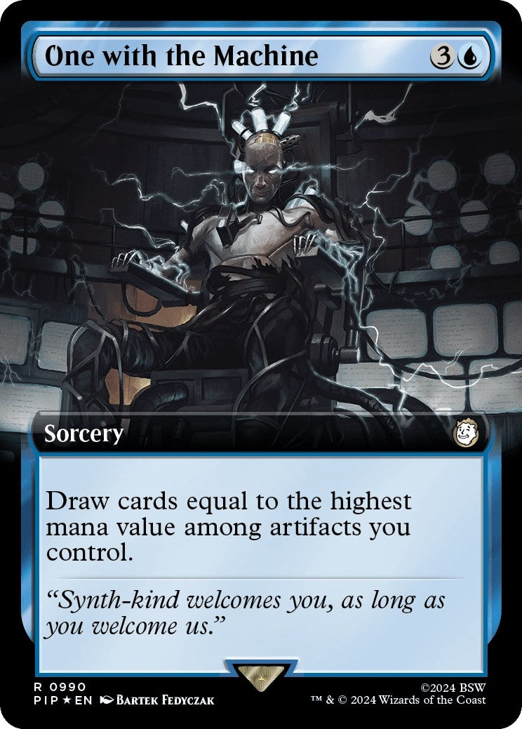 One with the Machine (Extended Art) (Surge Foil) (990) [PIP] - MTG Single