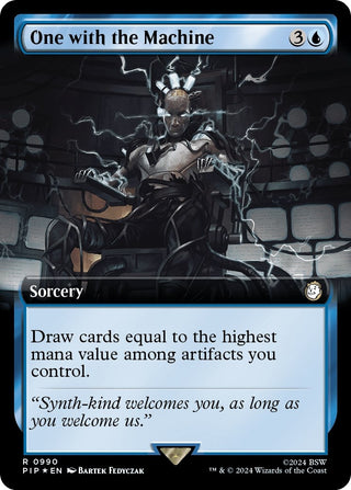 One with the Machine (Extended Art) (Surge Foil) (990) [PIP] - MTG Single