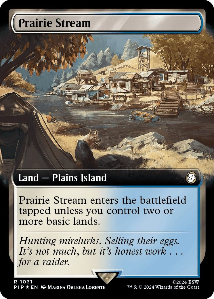 Prairie Stream (Extended Art) (Surge Foil) (1031) [PIP] - MTG Single