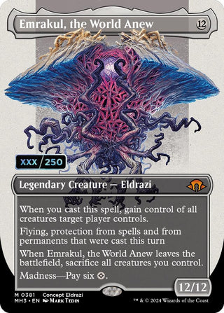 Emrakul the World Anew (Borderless) (Serial Numbered) (381) [MH3] - MTG Single