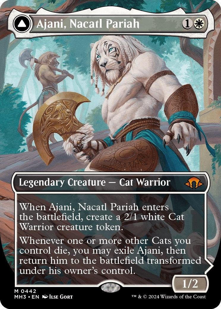Ajani Nacatl Pariah (Borderless) (442) [MH3] - MTG Single
