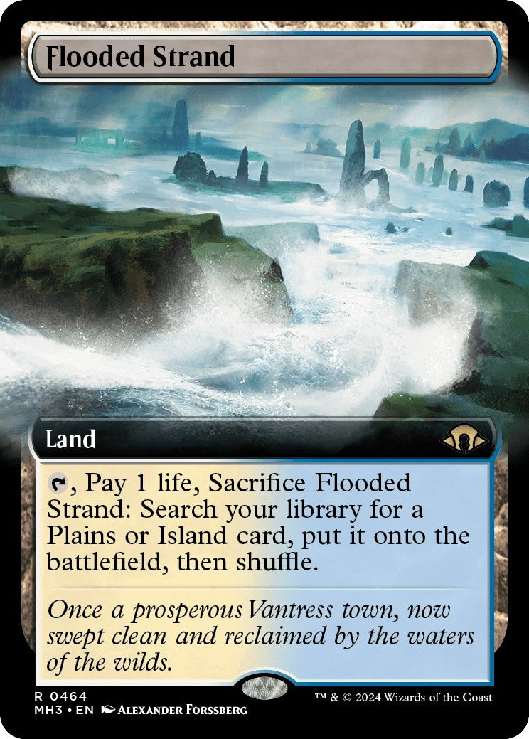 Flooded Strand (Extended Art) (464) [MH3] - MTG Single