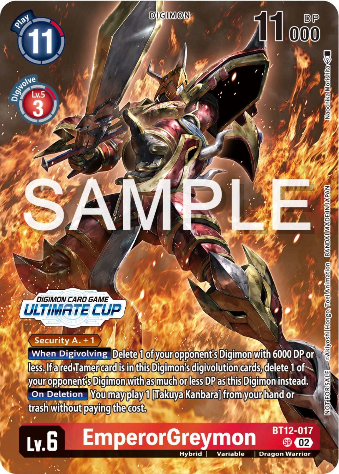 EmperorGreymon (Ultimate Cup 2024) (12017) [BT12] - Digimon Card Game Single
