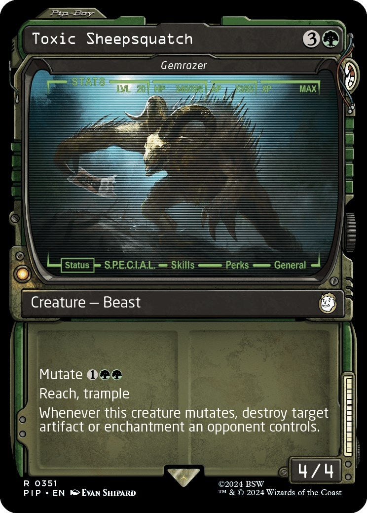 Toxic Sheepsquatch - Gemrazer (Showcase) (351) [PIP] - MTG Single