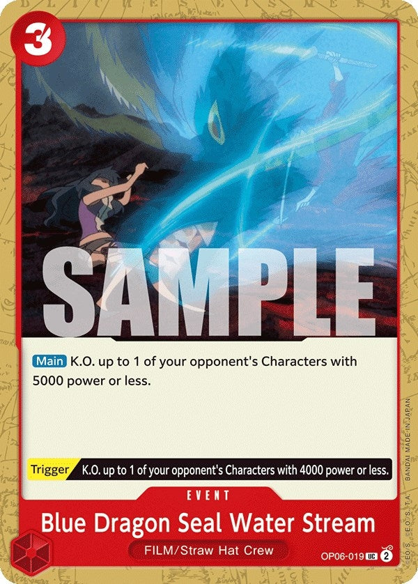 Blue Dragon Seal Water Stream (6019) (OP06) - One Piece Card Game Single