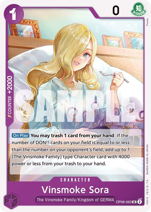 Vinsmoke Sora (6063) (OP06) - One Piece Card Game Single