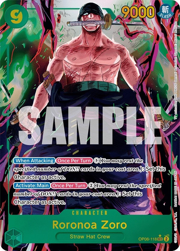 Roronoa Zoro (Alternate Art) (6118) (OP06) - One Piece Card Game Single