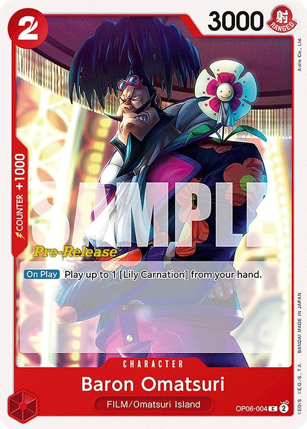Baron Omatsuri (6004) (OP06 PRE) - One Piece Card Game Single
