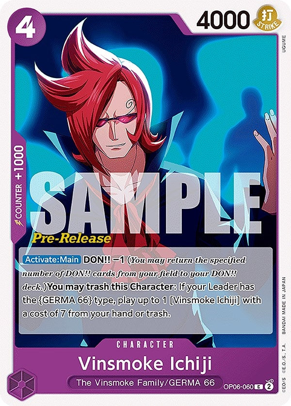 Vinsmoke Ichiji (060) (6060) (OP06 PRE) - One Piece Card Game Single