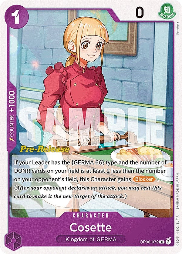 Cosette (6072) (OP06 PRE) - One Piece Card Game Single