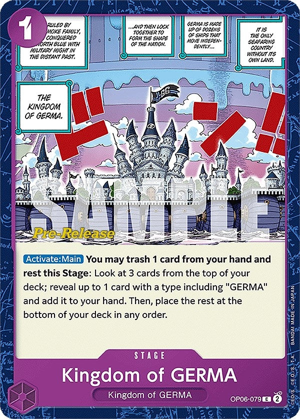 Kingdom of GERMA (6079) (OP06 PRE) - One Piece Card Game Single