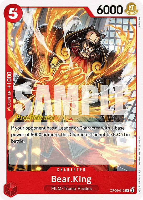 Bear.King (6012) (OP06 PRE) - One Piece Card Game Single