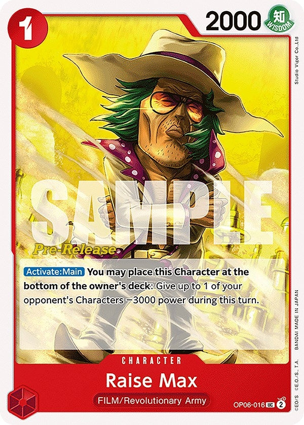 Raise Max (6016) (OP06 PRE) - One Piece Card Game Single