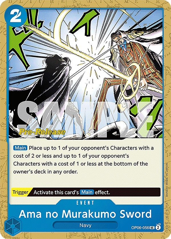 Ama no Murakumo Sword (6056) (OP06 PRE) - One Piece Card Game Single