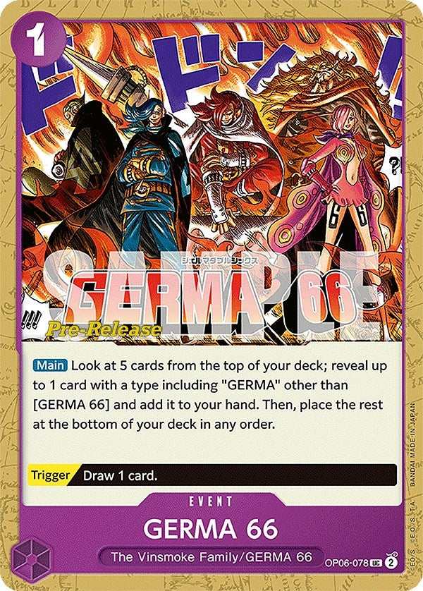 GERMA 66 (6078) (OP06 PRE) - One Piece Card Game Single