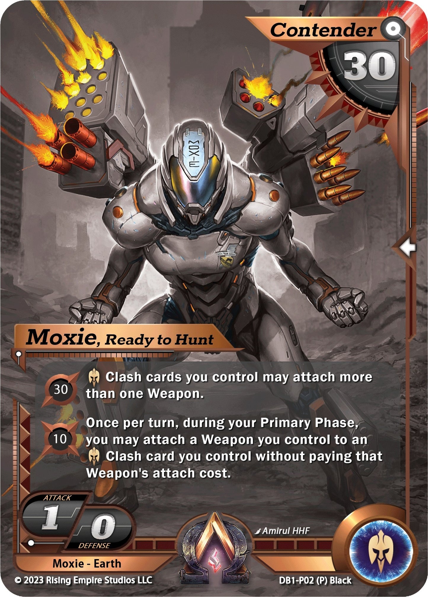 Moxie Ready to Hunt (Monochrome) (102) [DB1] - Alpha Clash Single