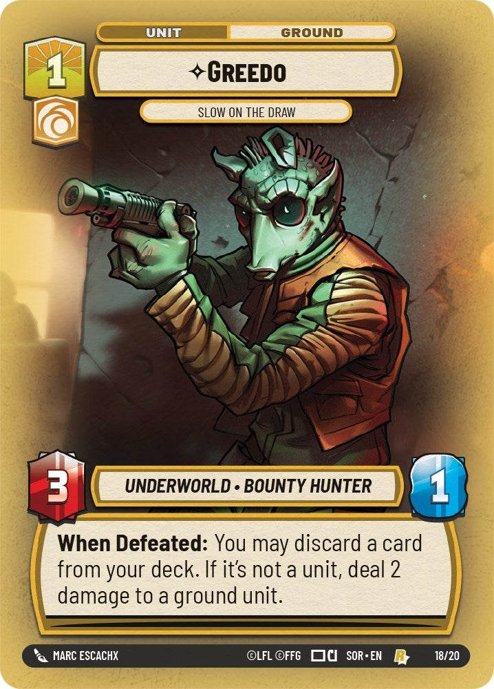 Greedo - Slow on the Draw (18) (SOR-WPP) - Star Wars: Unlimited Single
