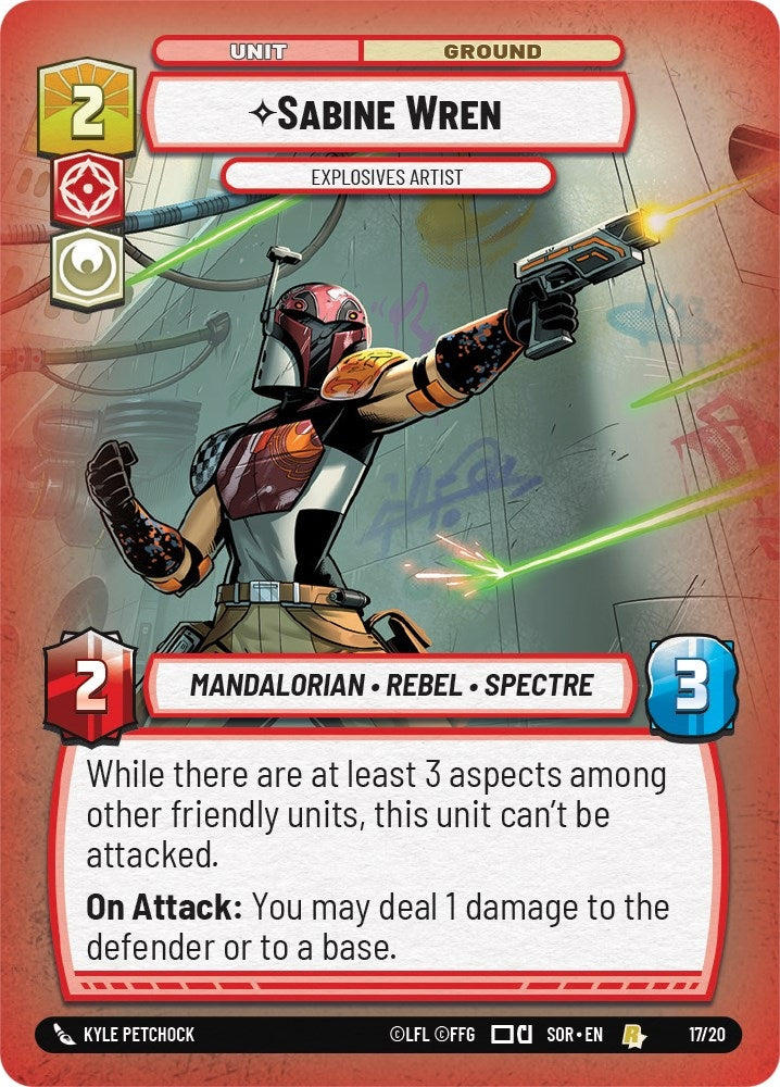 Sabine Wren - Explosives Artist (17) (SOR-WPP) - Star Wars: Unlimited Single
