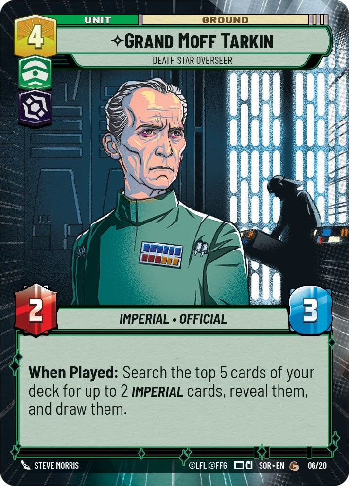 Grand Moff Tarkin - Death Star Overseer (Hyperspace) (6) (SOR-WPP) - Star Wars: Unlimited Single
