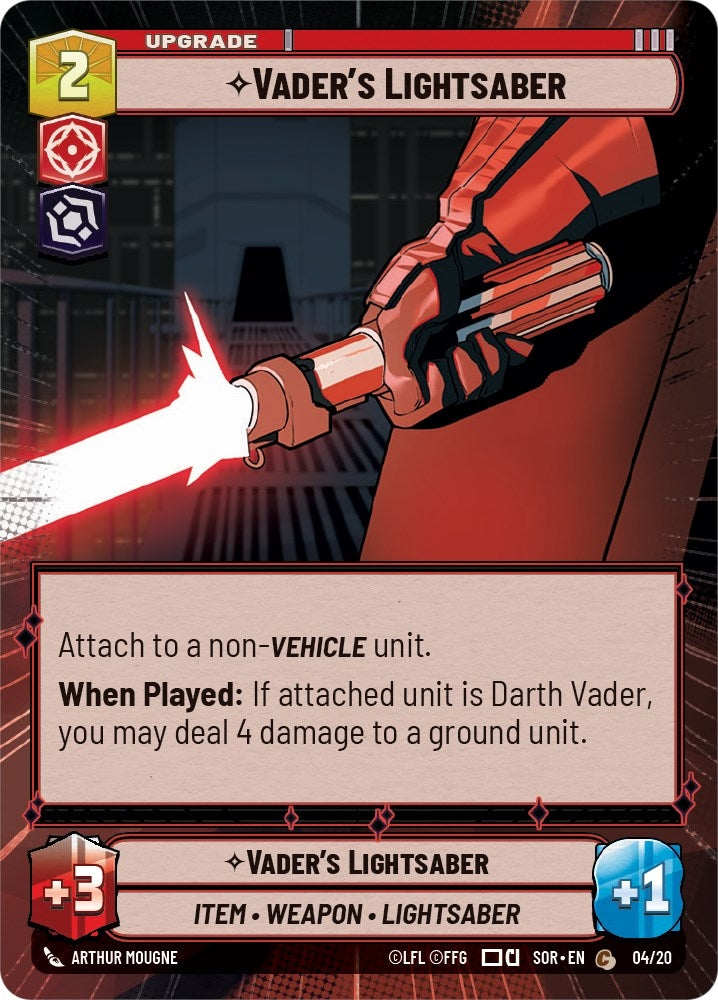 Vader’s Lightsaber (Hyperspace) (4) (SOR-WPP) - Star Wars: Unlimited Single