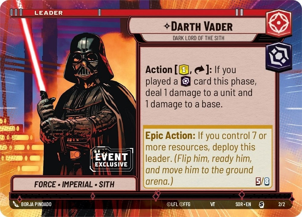 Darth Vader - Dark Lord of the Sith (Hyperspace) (2) (EEP) - Star Wars: Unlimited Single