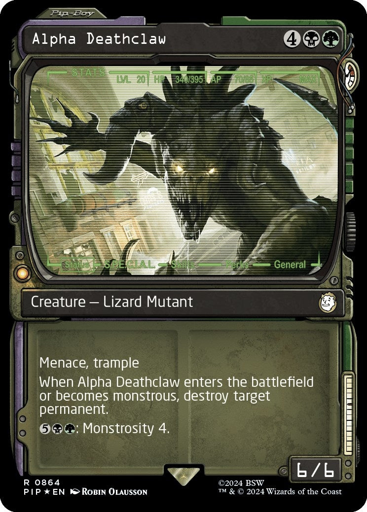 Alpha Deathclaw (Showcase) (Surge Foil) (864) [PIP] - MTG Single