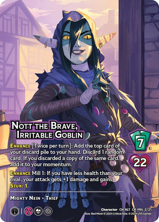 Nott the Brave Irritable Goblin (Alternate Art) (221) [VMMN] - UniVersus Single