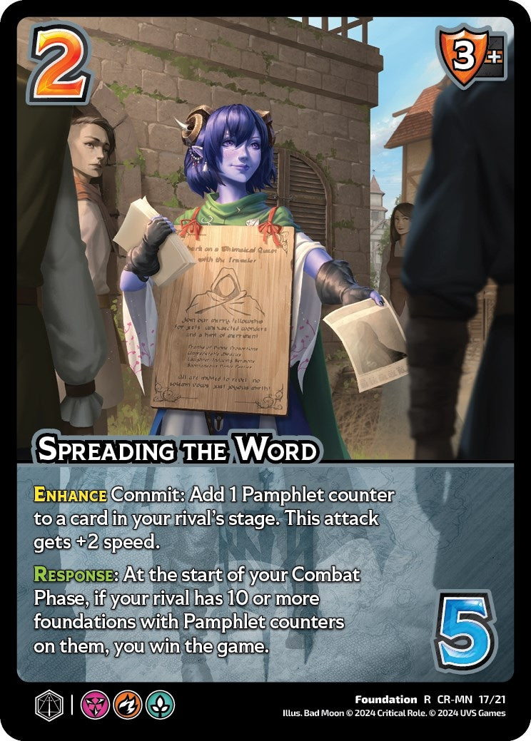 Spreading the Word (1721) [VMMN] - UniVersus Single