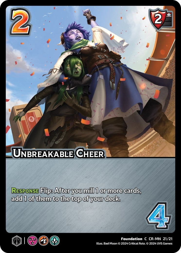 Unbreakable Cheer (2121) [VMMN] - UniVersus Single