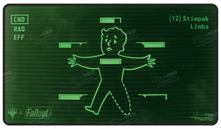 Fallout Inventory Management Black Stitched Standard Gaming Playmat for Magic: The Gathering - Playmats Sealed