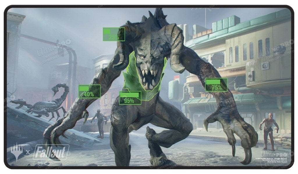 Fallout V.A.T.S. Black Stitched Standard Gaming Playmat for Magic: The Gathering - Playmats Sealed