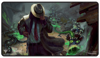 Fallout Mysterious Stranger Black Stitched Standard Gaming Playmat for Magic: The Gathering - Playmats Sealed
