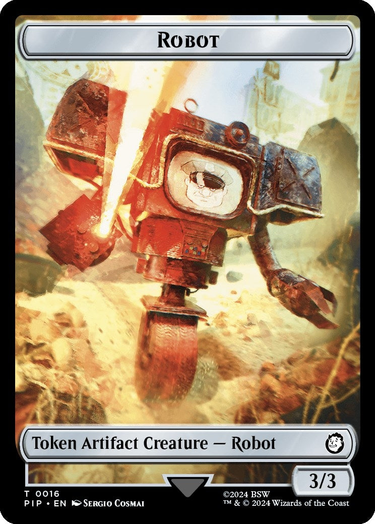 Robot // Food (0014) Double-Sided Token (0) [PIP] - MTG Single