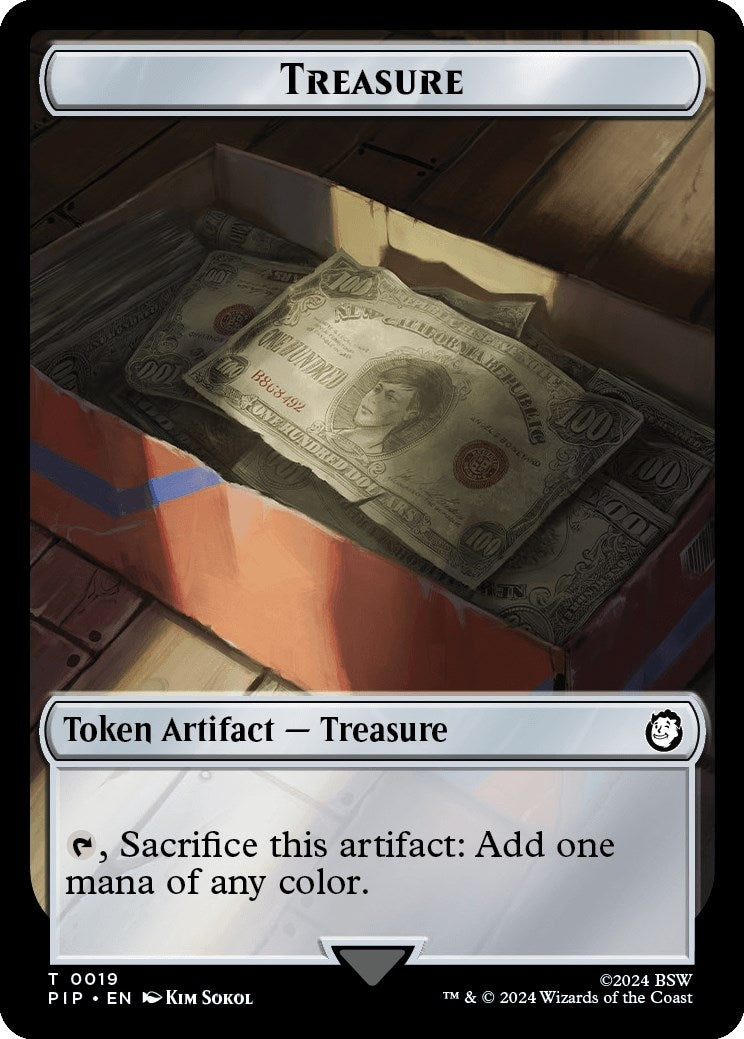 Treasure (0019) // Soldier (0004) Double-Sided Token (0) [PIP] - MTG Single