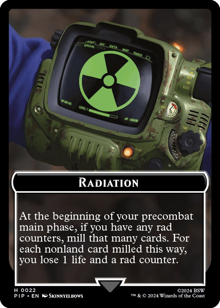 Radiation // Wasteland Survival Guide Double-Sided Token (0) [PIP] - MTG Single