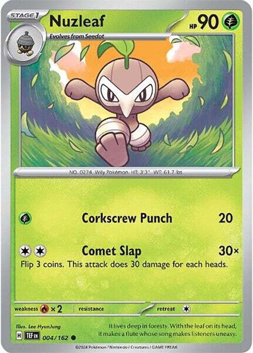 Nuzleaf (004/162) (TEF) - Pokemon Single