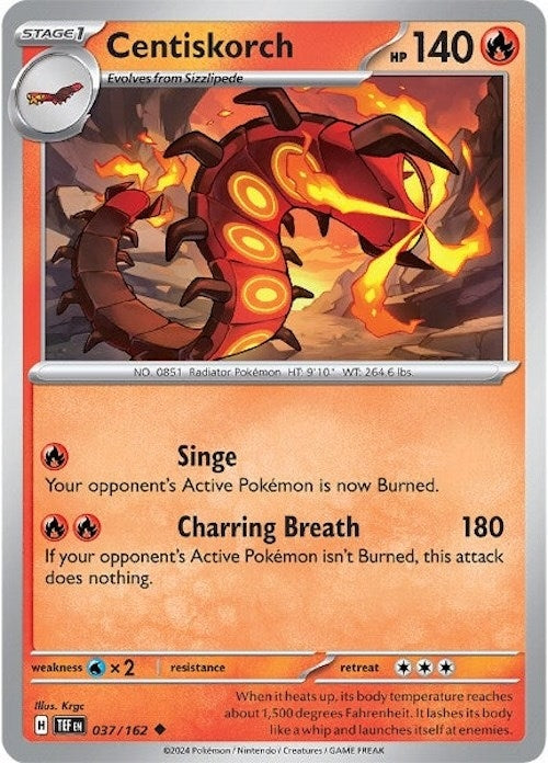 Centiskorch (037/162) (TEF) - Pokemon Single