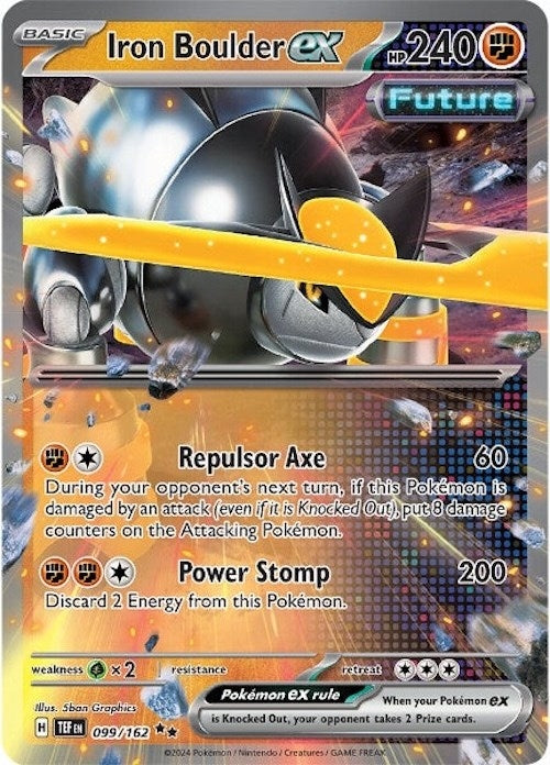 Iron Boulder ex - 099/162 (099/162) [SV05: Temporal Forces] - Pokemon Single