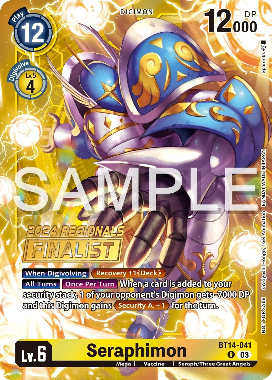 Seraphimon (2024 Regionals Finalist) (14041) [BT14] - Digimon Card Game Single