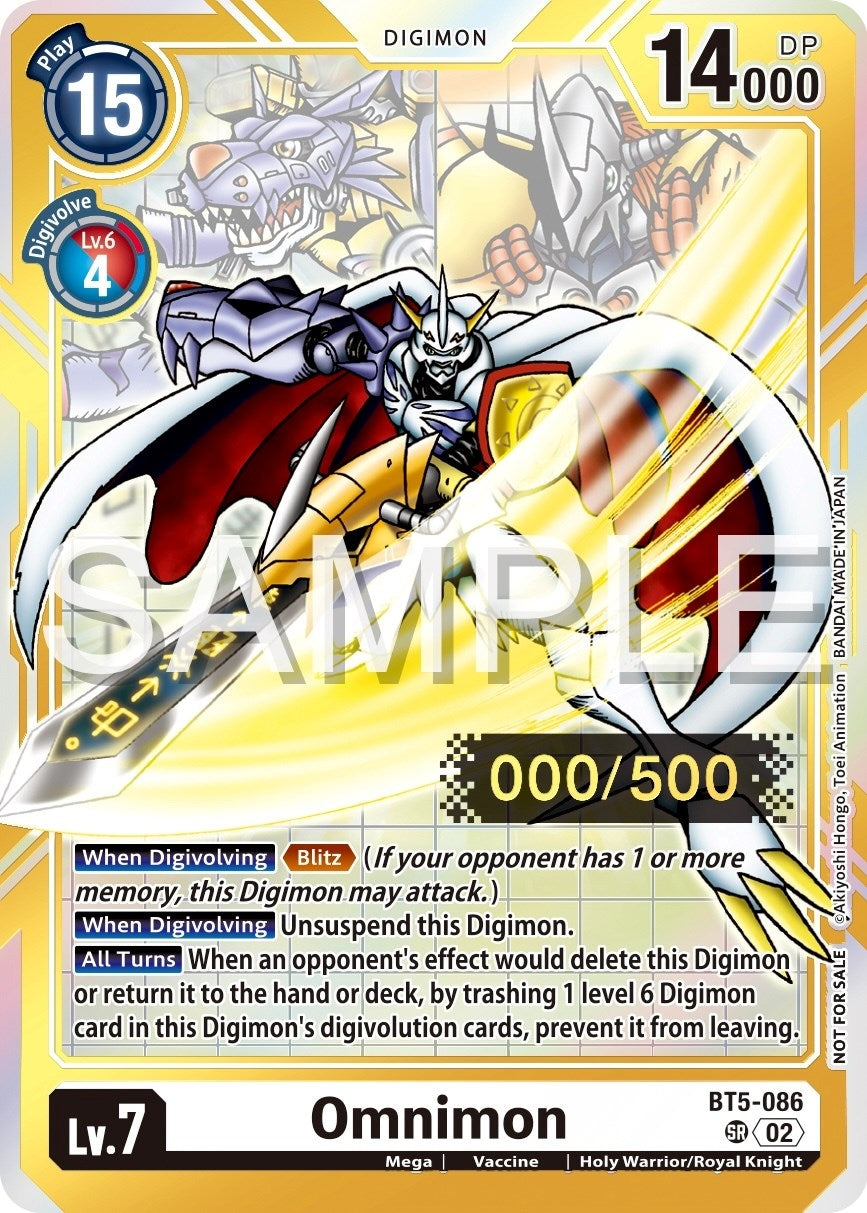 Omnimon (Serial Numbered) (5086) [BT05] - Digimon Card Game Single