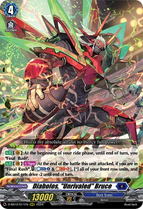 Diabolos ’Unrivaled’ Bruce (12011) [D-SS12] - Cardfight Vanguard Single