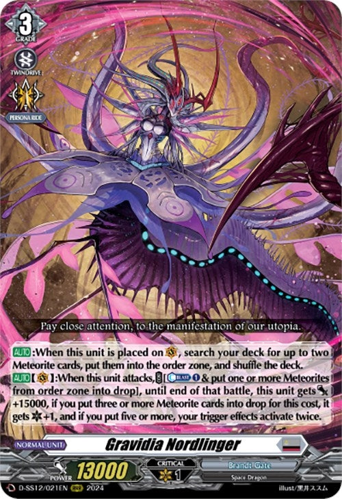 Gravidia Nordlinger (12021) [D-SS12] - Cardfight Vanguard Single